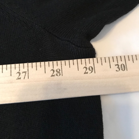 AVENUE Open Front Cascading Cardigan Black Women’s Size 22 24 - Picture 9 of 16